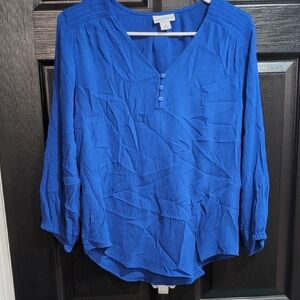 Liz Claiborne Royal Blue Blouse